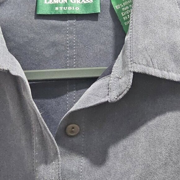 Lemon Grass Studio Button-Up Shirt S Gray - Picture 3 of 12